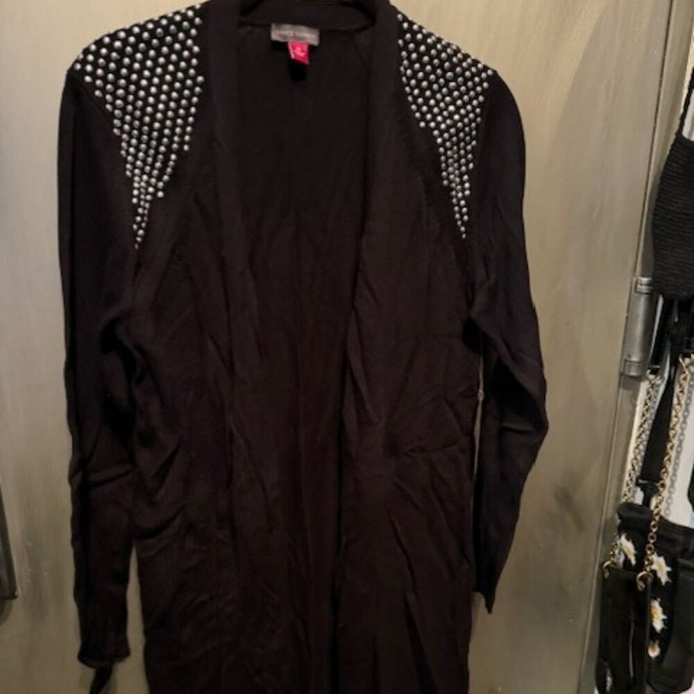 Studded Shoulder Open Front Cardigan - NWT - Picture 9 of 16